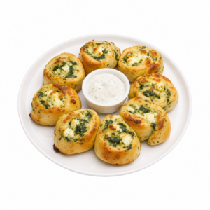 Pizzabrötchen - 8 Stück (Spinat, Käse und Schafskäse)