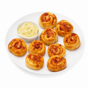 Pizzabrötchen - 8 Stück (Kräuterbutter oder Aioli)